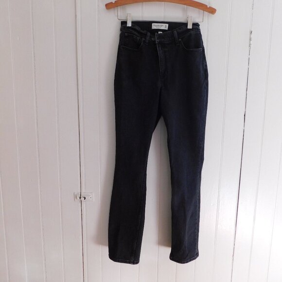 🦌 Abercrombie & Fitch Curve Love The 90's Slim Straight Ultra High Rise Jeans - Picture 7 of 13